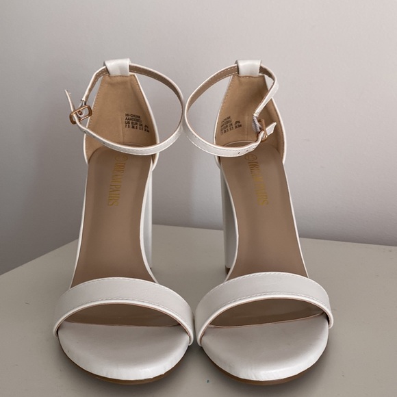 New White High Heels with strap - Picture 2 of 3